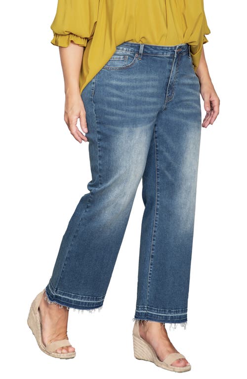 Shop Standards & Practices Relaxed Release Hem Straight Leg Jeans In Indigo Rinse