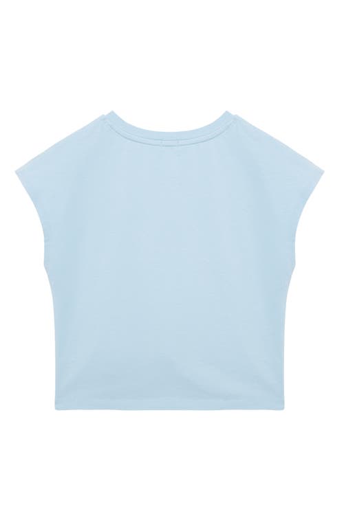 Shop Habitual Kids Kids' Twist Front Cotton T-shirt In Light Blue