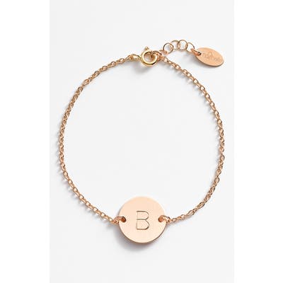 Nashelle 14K-Gold Fill Initial Disc Bracelet