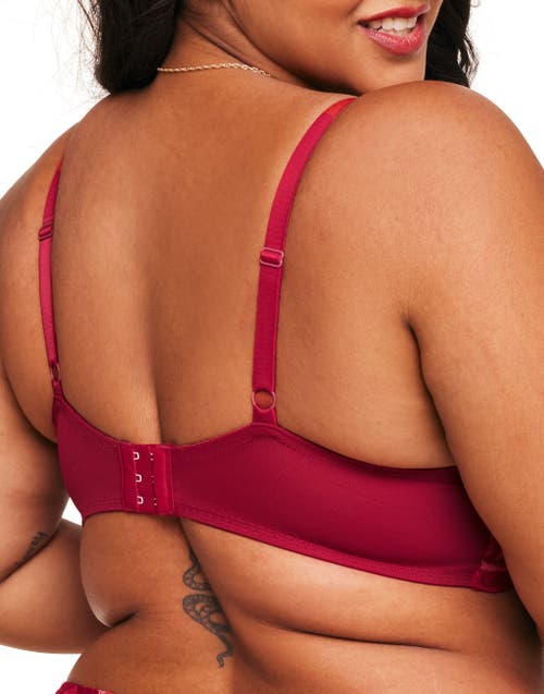 Shop Adore Me Amorina Contour Balconette Bra In Dark Red