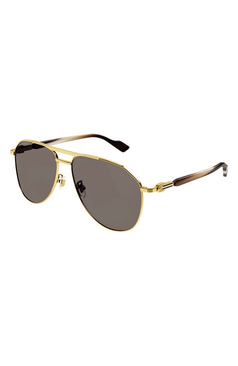 Chanel Gold 4190 Round Aviator Sunglasses Chanel