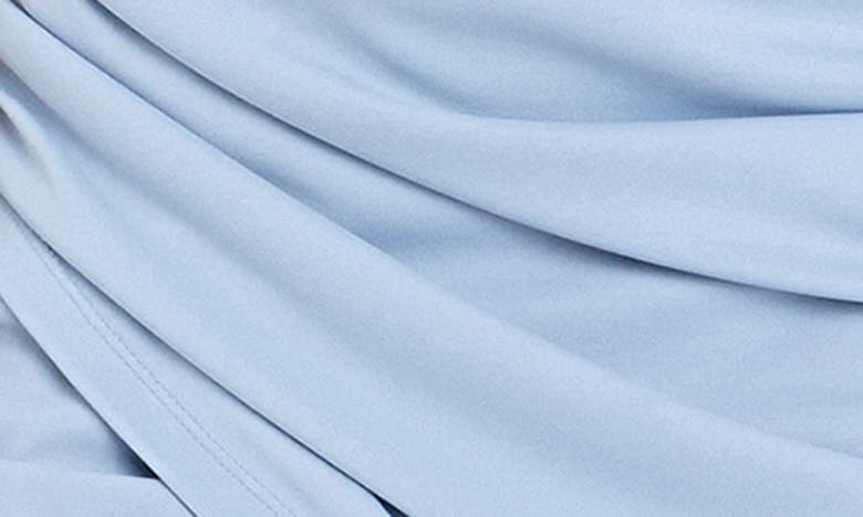 Shop Grey Lab Ruched Asymmetric Minidress In Blue Grey