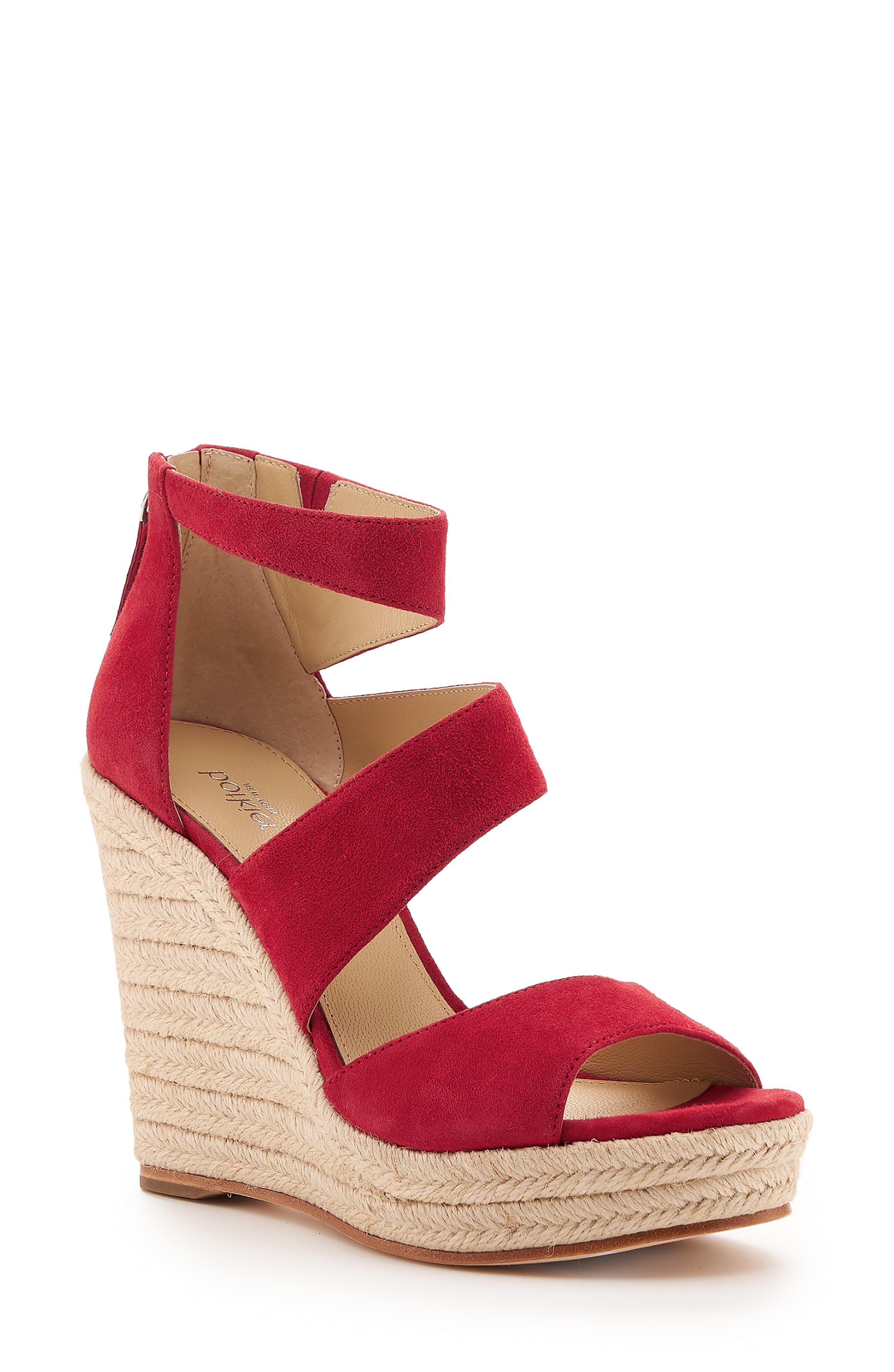 Botkier Julian Espadrille Wedge Sandal, Red