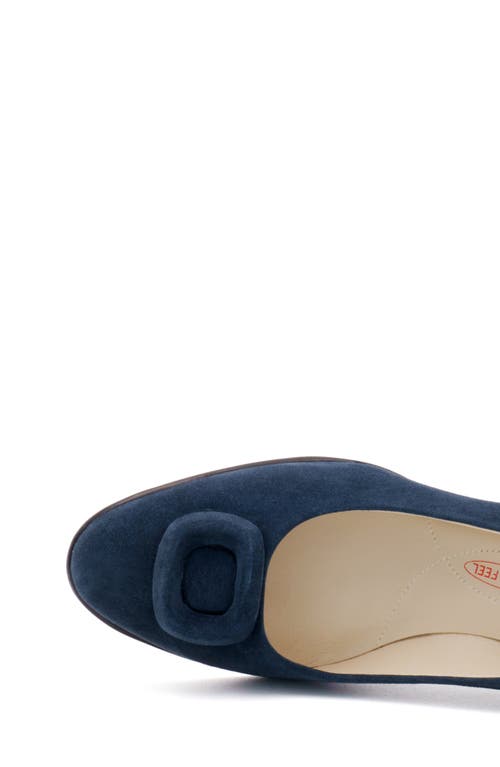 Amalfi By Rangoni Lavinia Block Heel Pump In Navy Cashmere