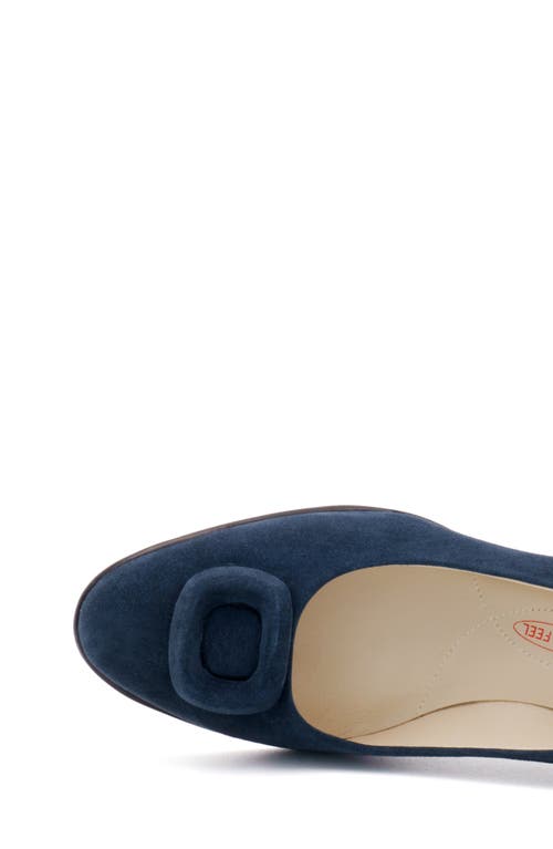 Shop Amalfi By Rangoni Lavinia Block Heel Pump In Navy Cashmere