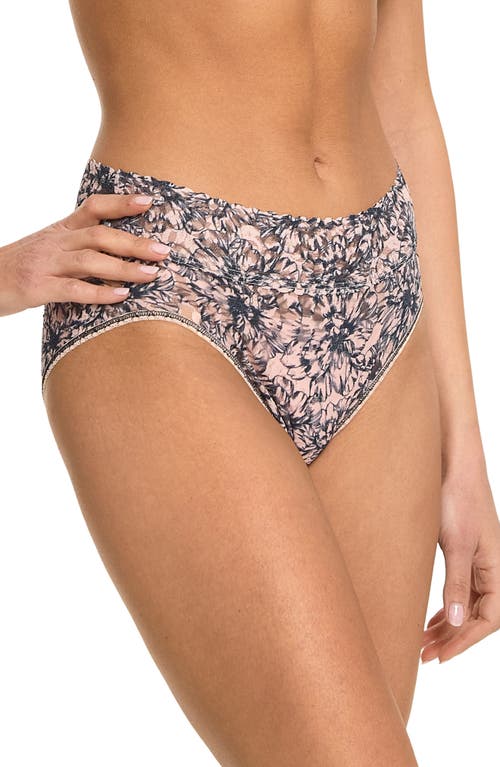 Hanky Panky Printed Signature Lace French Brief In Outline Neutral