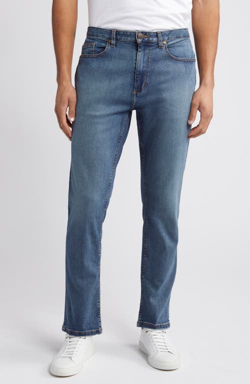 Johnston & Murphy Straight Leg Jeans In Light Wash