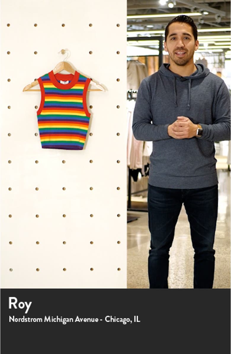Be Proud by BP. Gender Inclusive Stripe Crop Sweater Tank, sales video thumbnail