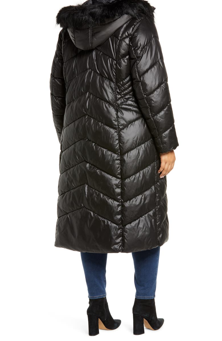 Gallery Long Quilted Parka with Faux Fur Trim, Alternate, color, 
