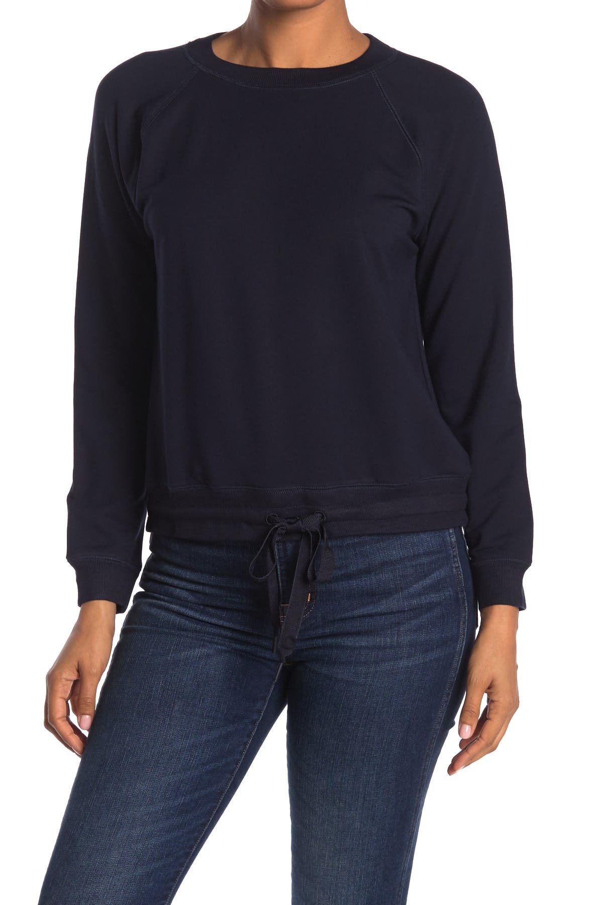 drawstring hem pullover