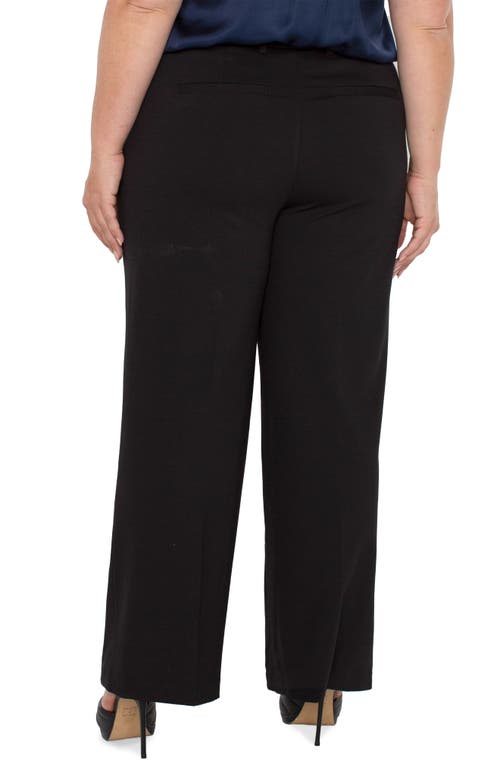 Liverpool Kelsey Wide Leg Knit Pants In Black
