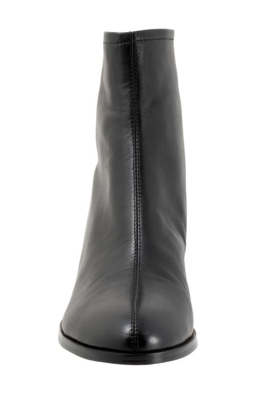 Eos Footwear Cast Leather Bootie In Black