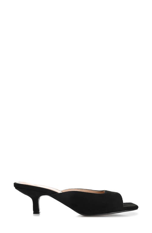 Shop Journee Collection Larna Kitten Heel Mule In Black