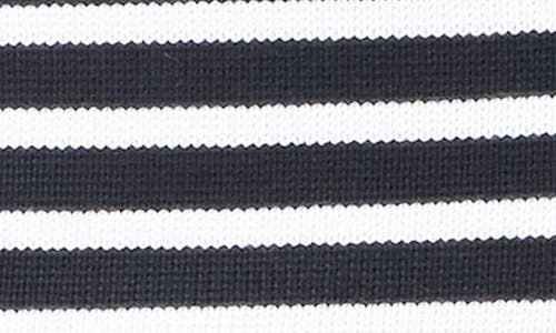 English Factory Stripe Miniskirt In Black/ivory