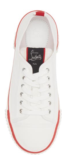 Christian Louboutin - Men's Pedro Junior in Canvas Low-top Sneakers - White - Sneakers - 7