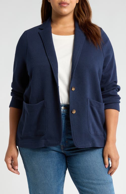 Shop Caslonr Caslon(r) Relaxed Knit Blazer In Navy Blazer