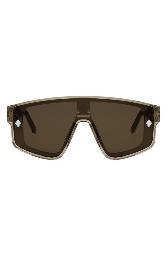 Dior Cd Diamond M1u Mask Sunglasses In Brown