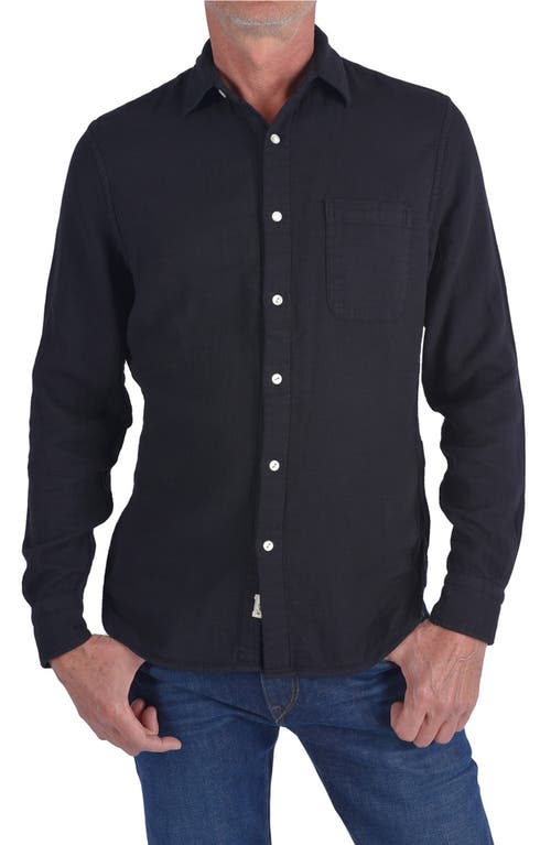 The Ripper Waffle Double Gauze Button-Up Shirt in Black