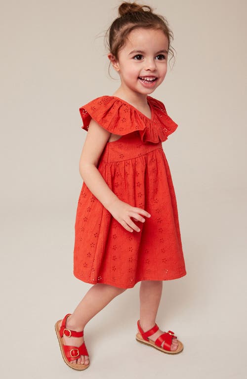 Shop Next Kids' Broderie Dress In Red