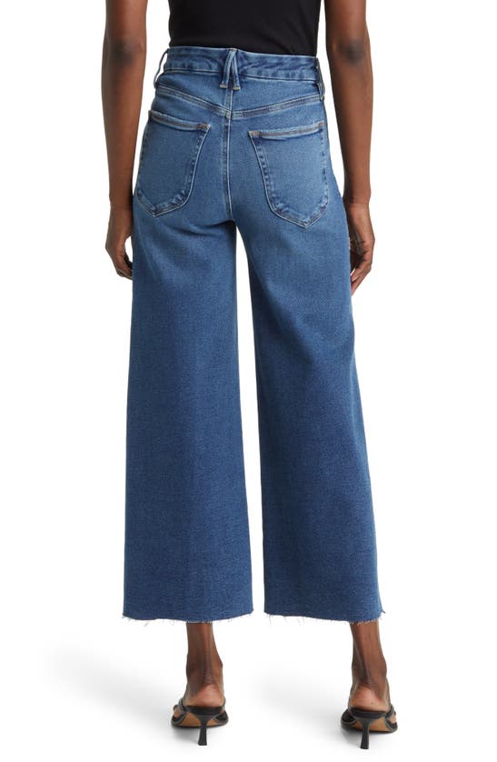 Good American Good Waist High Waist Crop Palazzo Jeans In Indigo394