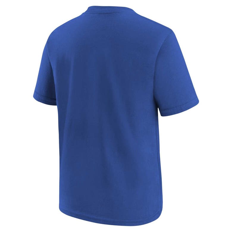 Shop Nike Youth  Blue Dallas Mavericks Swoosh T-shirt