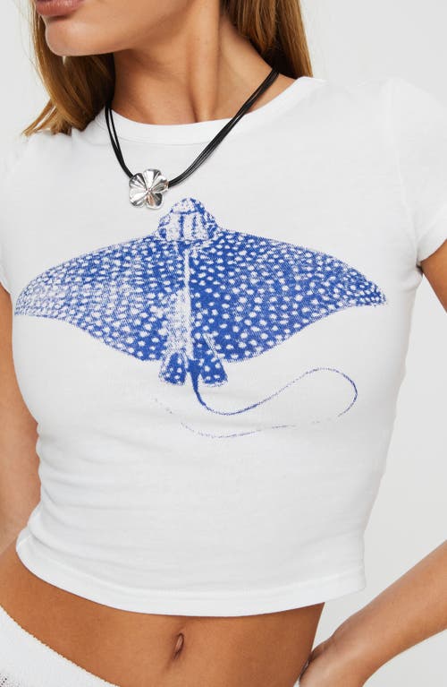 Princess Polly Sting Ray Organic Cotton Graphic Baby Tee In White