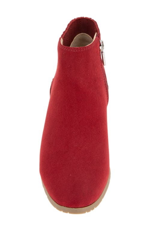 Reaction Kenneth Cole Shea Zip Ankle Boot In Rio Red Micro