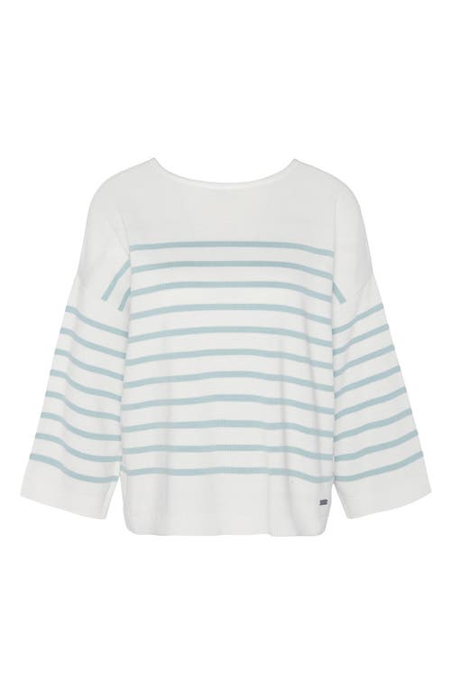 Barbour Kayleigh Stripe Tie Back Sweater In Cloud/blue Haze
