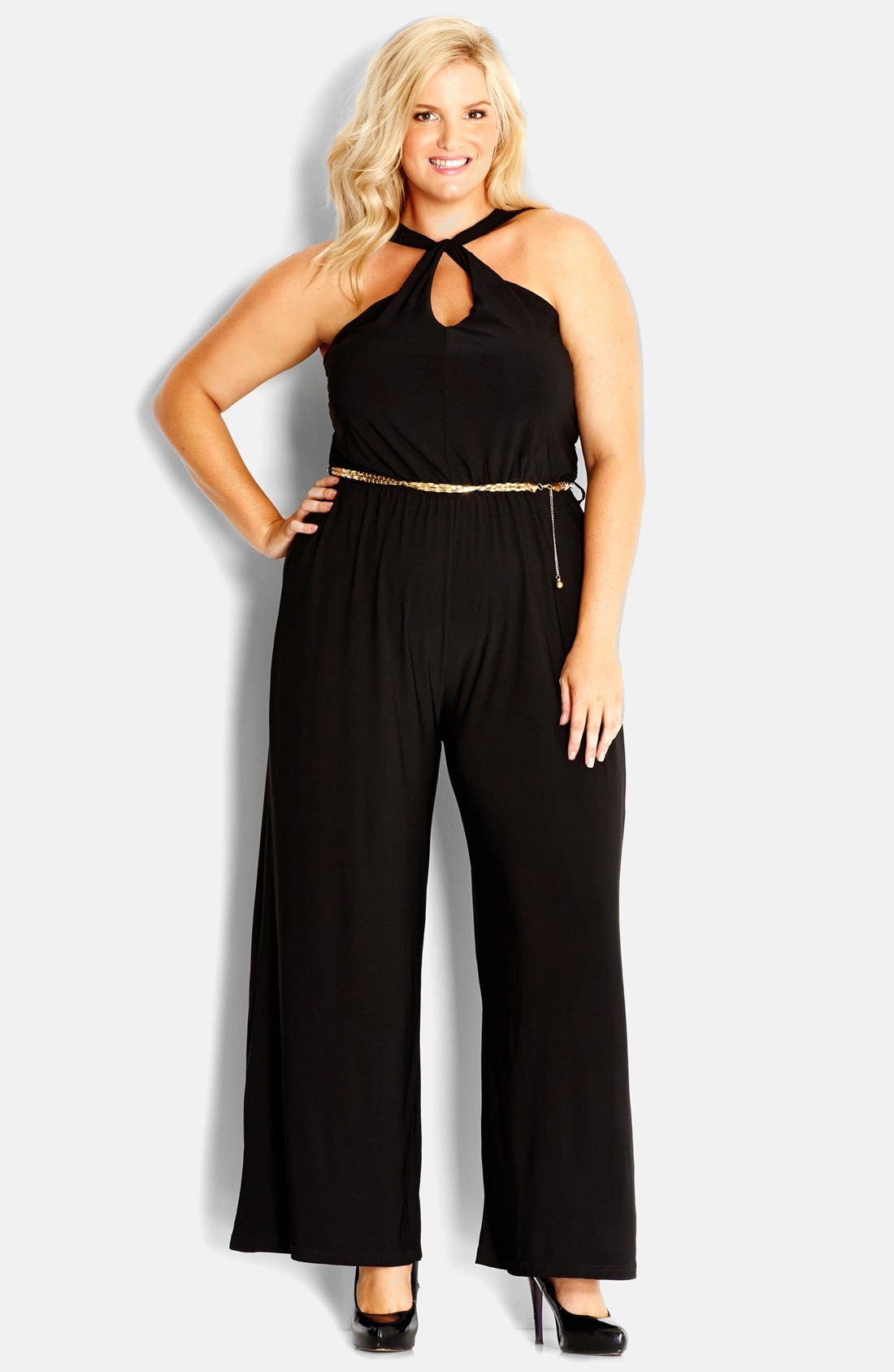 City Chic 'Disco Queen' Jumpsuit (Plus Size) Nordstrom