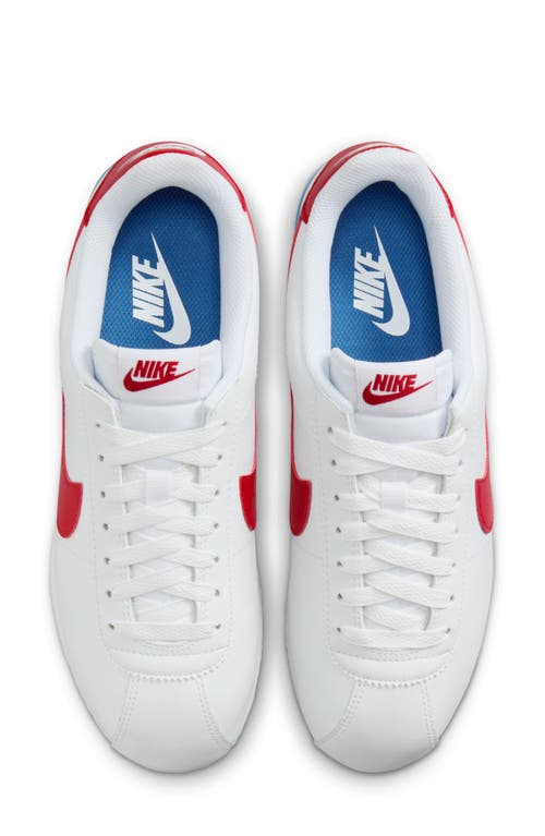 Shop Nike Cortez Sneaker In White/red/blue