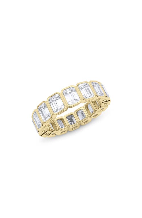 HauteCarat Emerald Cut Lab Created Diamond Eternity Ring in 18K Gold at Nordstrom