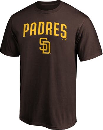 Men's Fanatics Branded Brown San Diego Padres Team Logo Lockup T-Shirt 