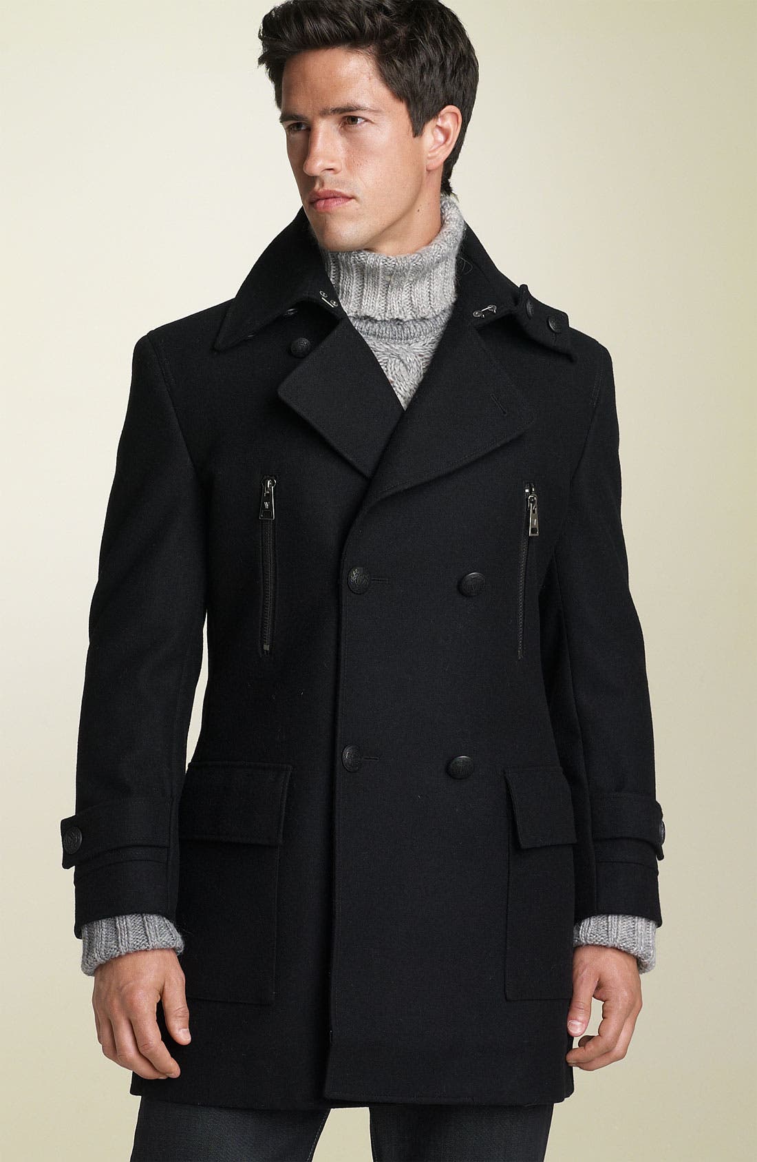 Versace Collection Wool Peacoat Nordstrom