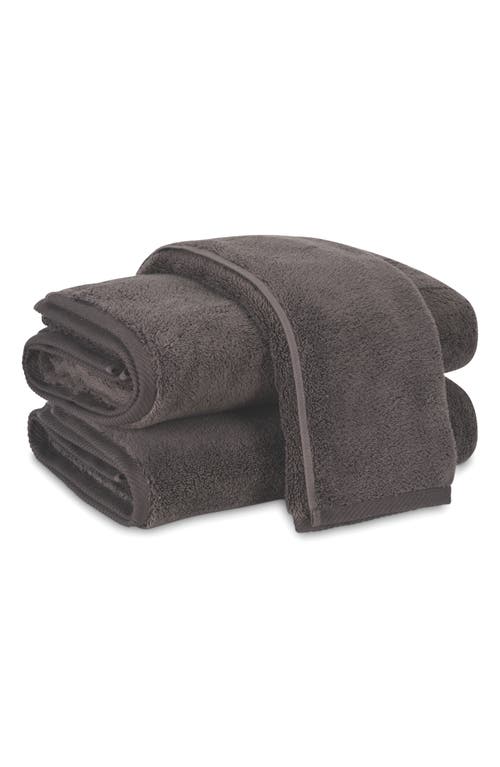 Matouk Milagro Fingertip Towel in Charcoal at Nordstrom