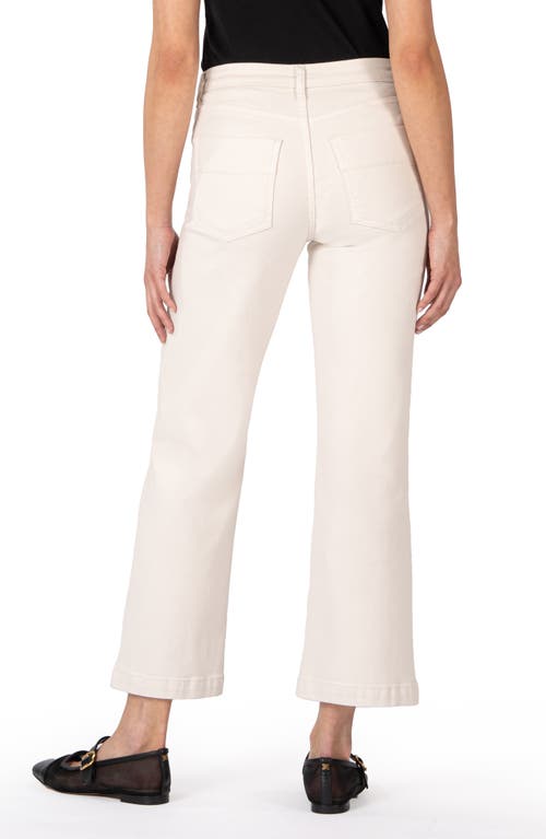 Shop Kut From The Kloth Patch Pocket High Waist Ankle Flare Jeans In Ecru