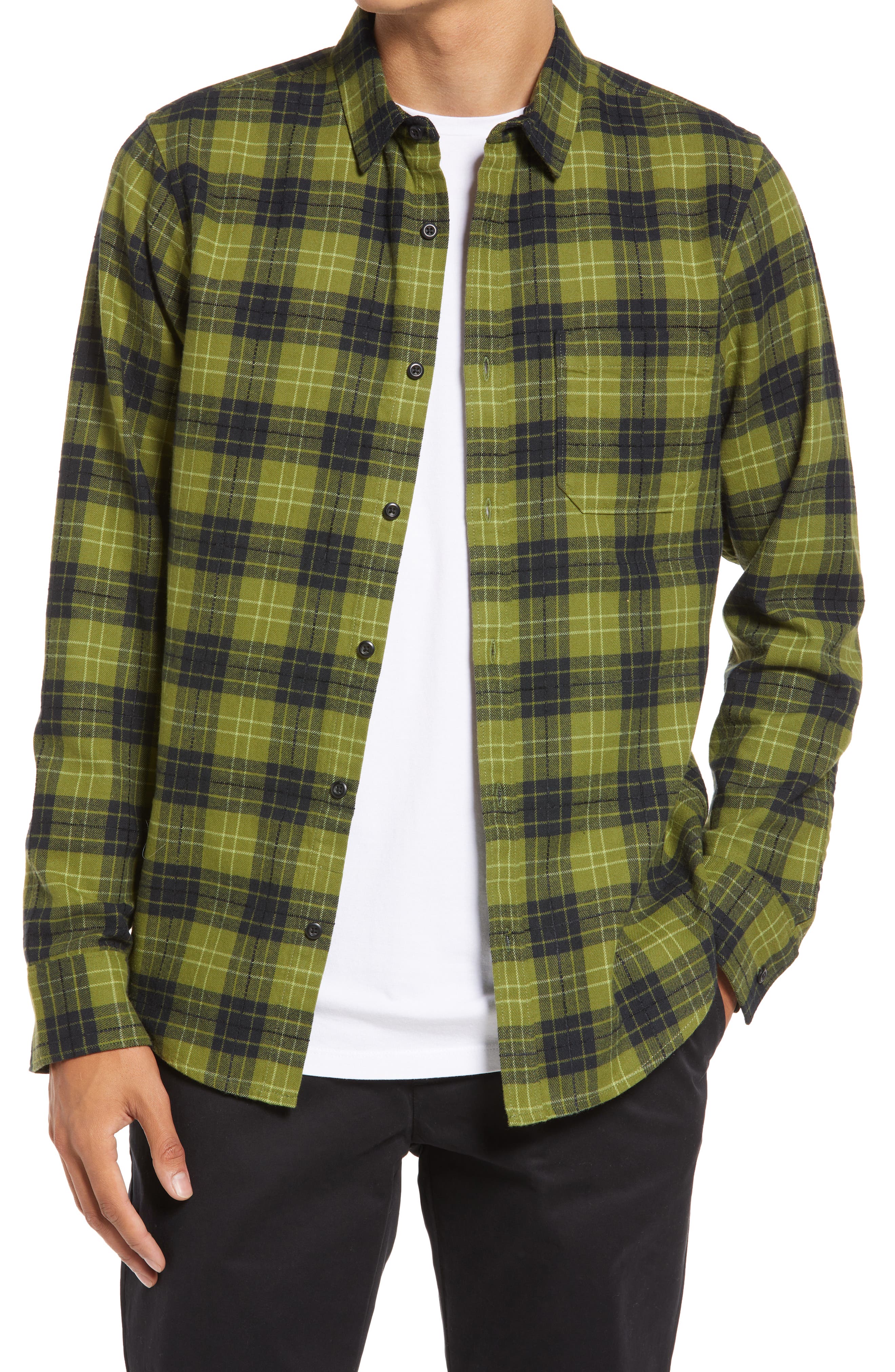 green flannel jacket