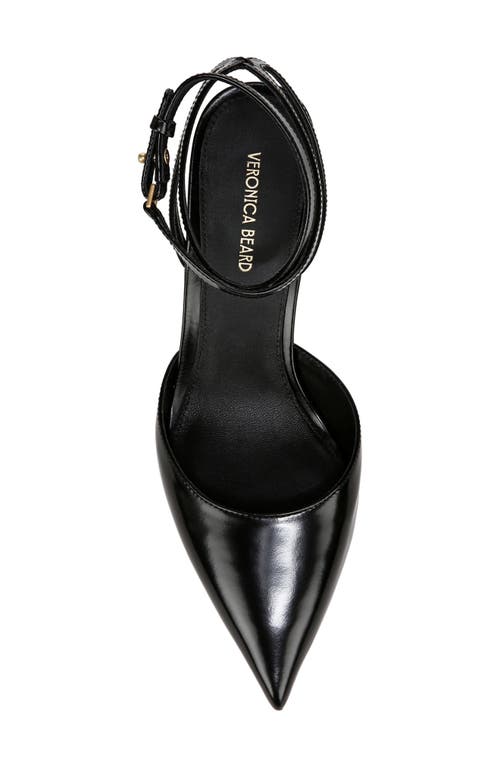 Shop Veronica Beard Colette Ankle Strap Pointed Toe Pump In Black