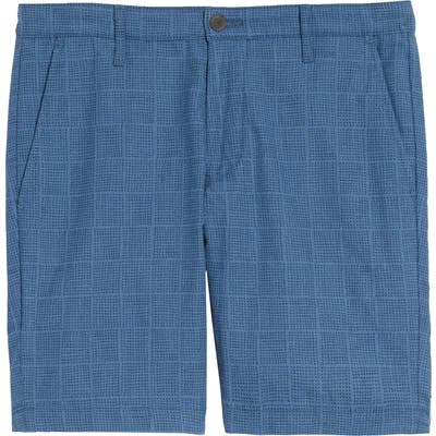 Ag Wanderer Slim Fit Linen Blend Shorts, Blue