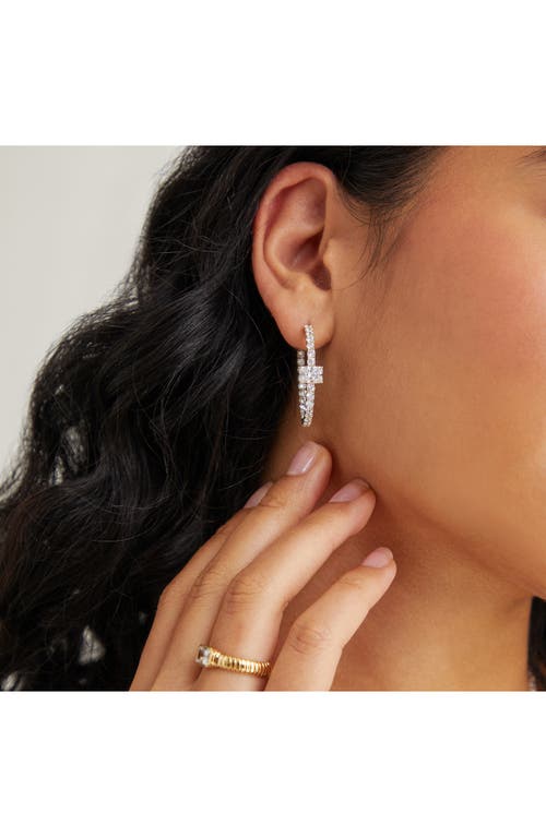 Shop Nadri Invitation Only Cubic Zirconia Hoop Earrings In Gold