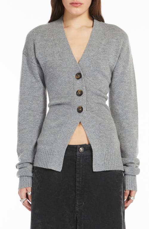 Shop Sportmax Wool & Cashmere Cardigan In Medium Grey