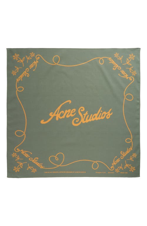 ACNE STUDIOS ACNE STUDIOS VAY LOGO PRINT ORGANIC COTTON SQUARE SCARF 