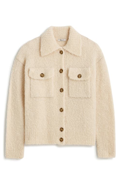 MADEWELL MADEWELL BOUCLÉ KNIT WOOL & ALPACA SWEATER JACKET 