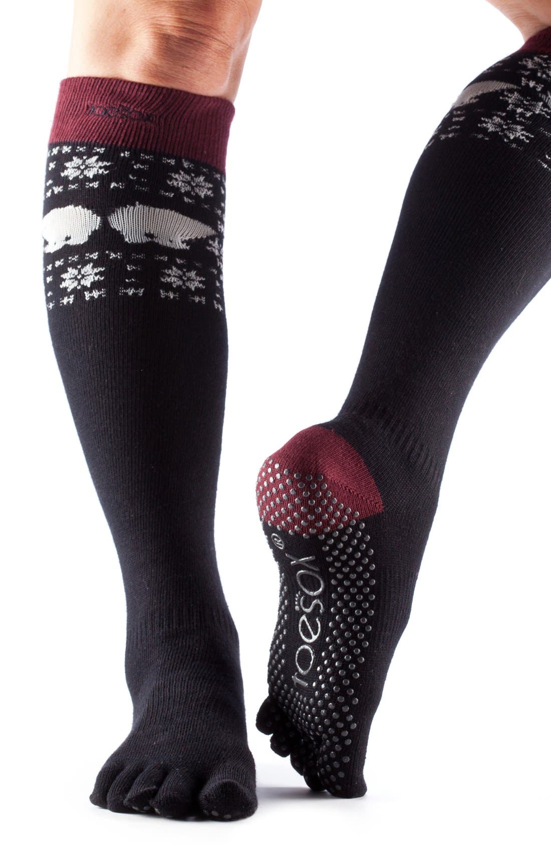 ToeSox 'Scrunch' Full Toe Knee High Gripper Socks Nordstrom