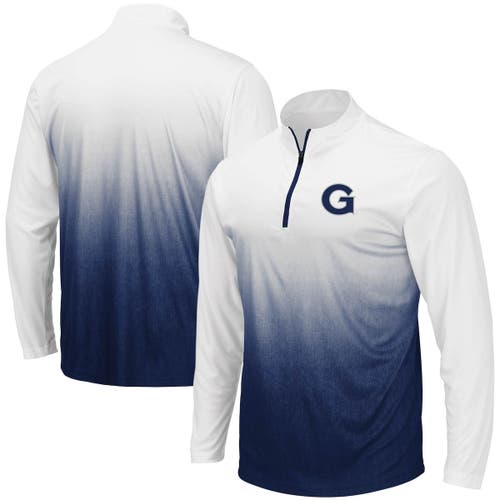 Men's Colosseum Navy Georgetown Hoyas Magic Team Logo Quarter-Zip Jacket