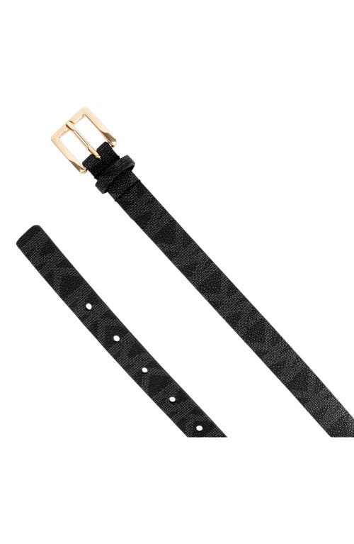 Michael Michael Kors Michael Kors Logo Faux Leather Belt Bag In Black