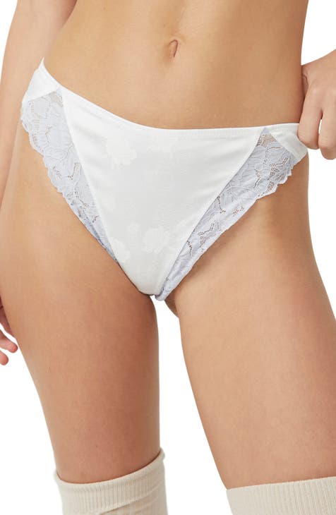 Tommy Hilfiger broderie tanga thong in ivory