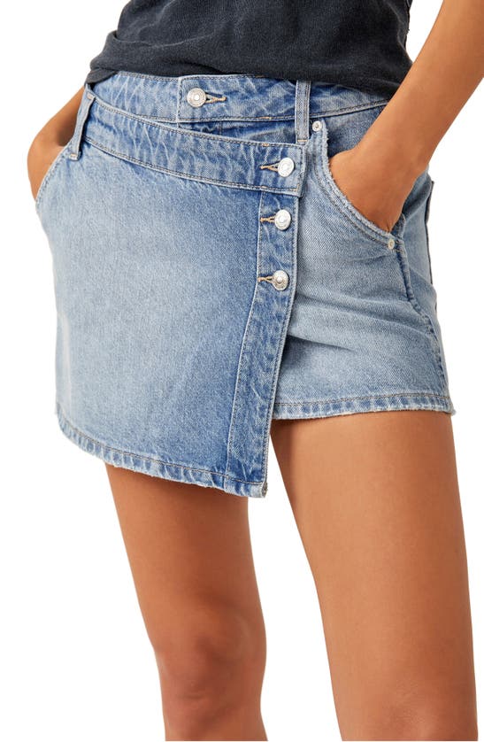 Shop Free People Wynne Denim Skirt In Light Indigo