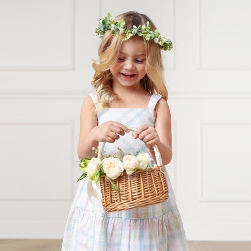 Hope & Henry Girls' Organic Sleeveless Tiered Seersucker Sundress, Toddler In Easter Check