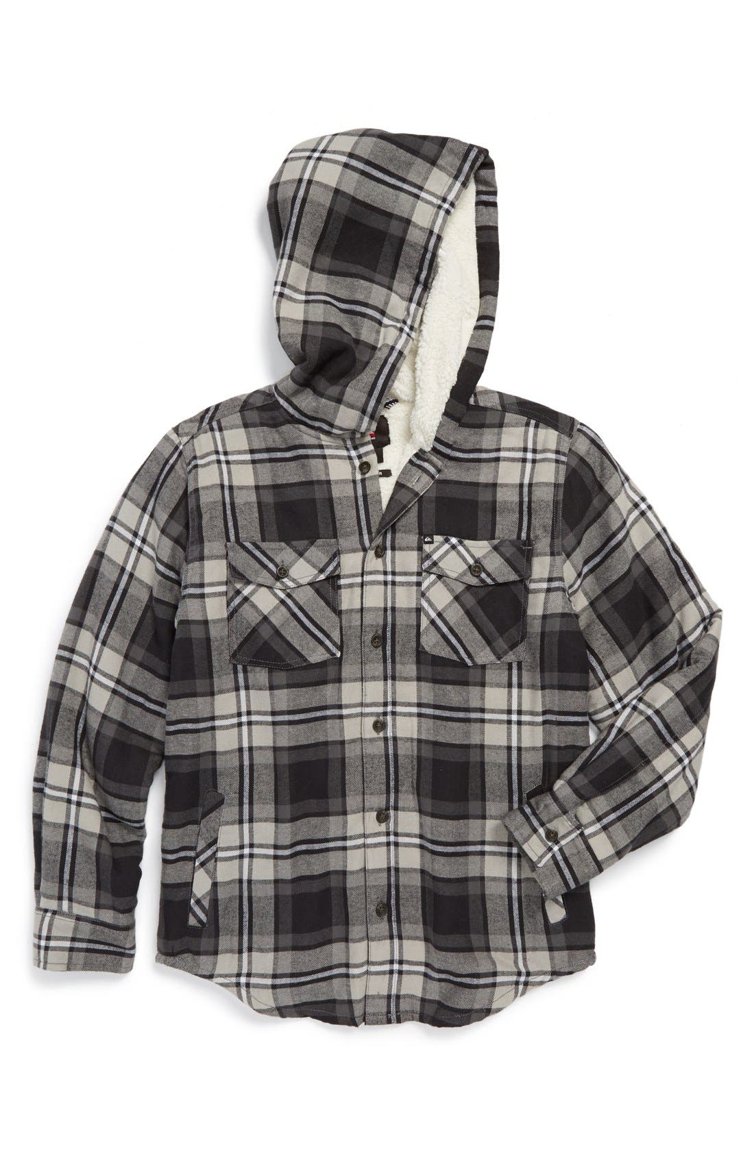 fleece lined flannel hoodie