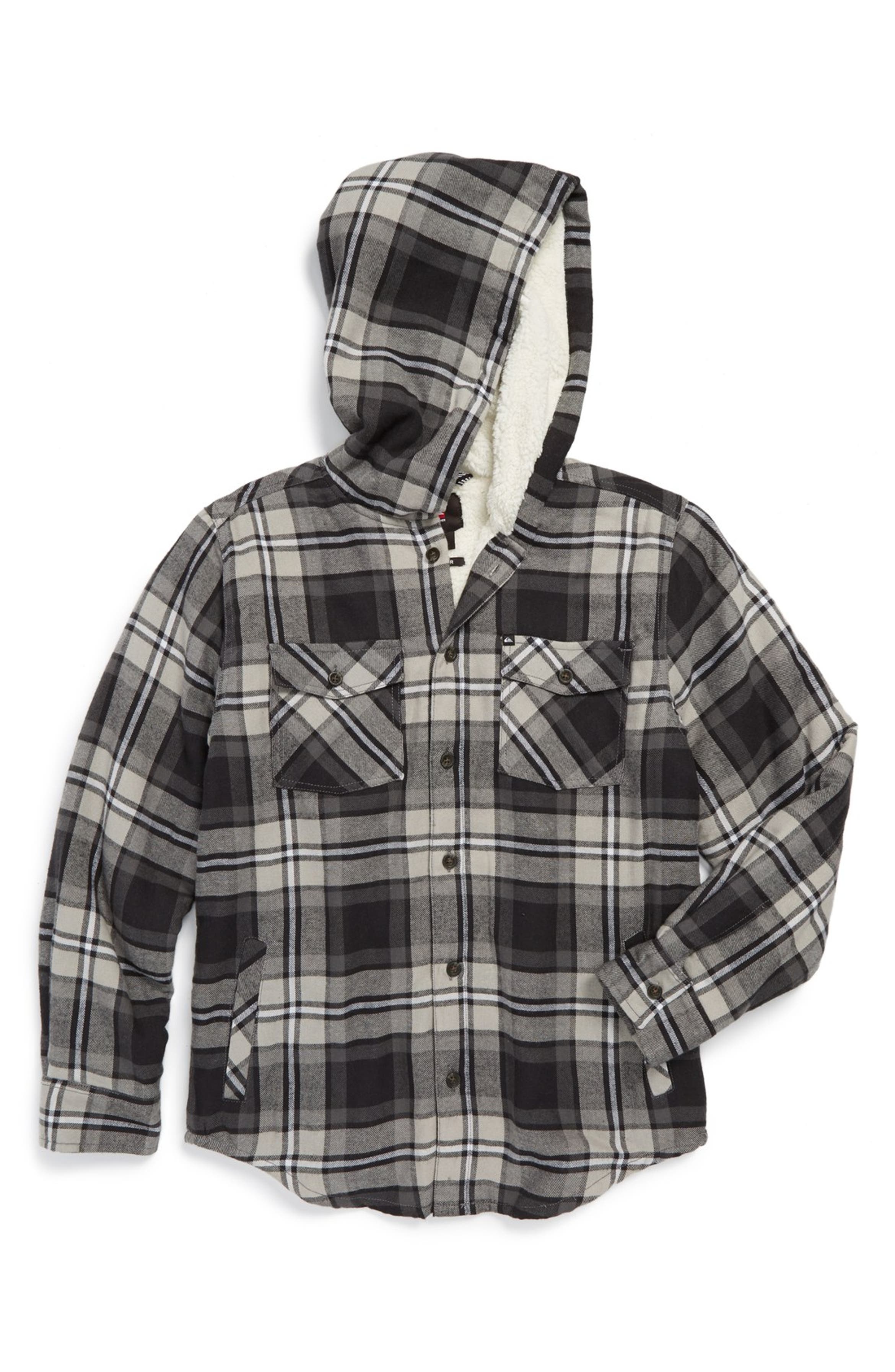 Boys flannel hoodie Clearance